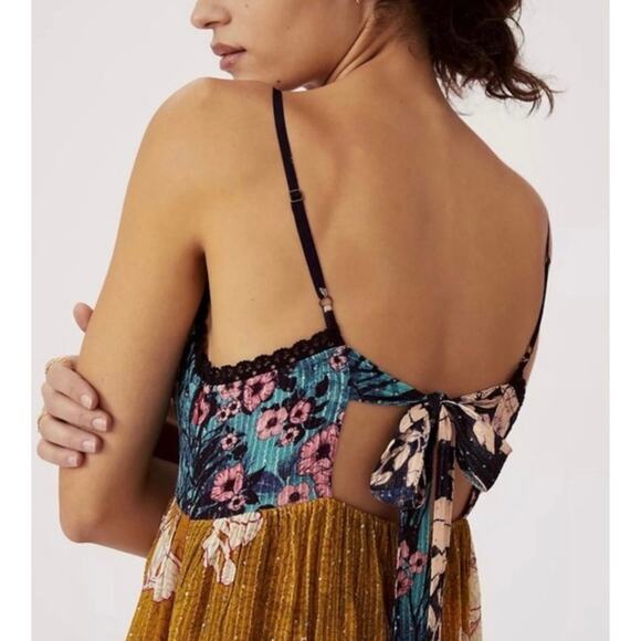 Anthropologie Bhanuni by Jyoti Tiered Layer Maxi Dress Mixed Print Embellish 10 - Picture 5 of 12